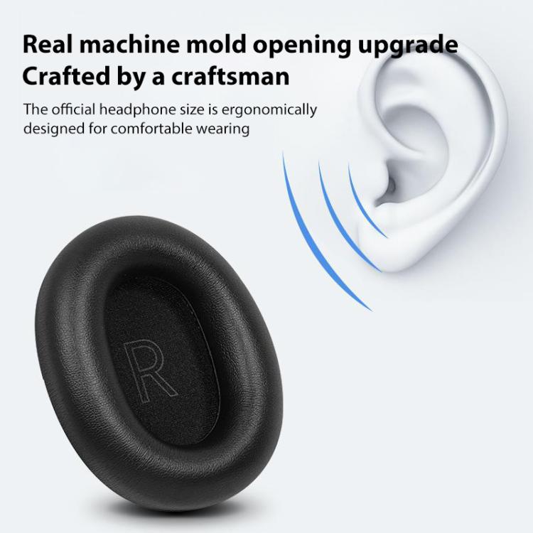 1 Pair Snap-on Protein Leather Replacement Earpads For Panasonic AH-A800, For Panasonic AH-A800(Black), For Panasonic AH-A800(Grey)