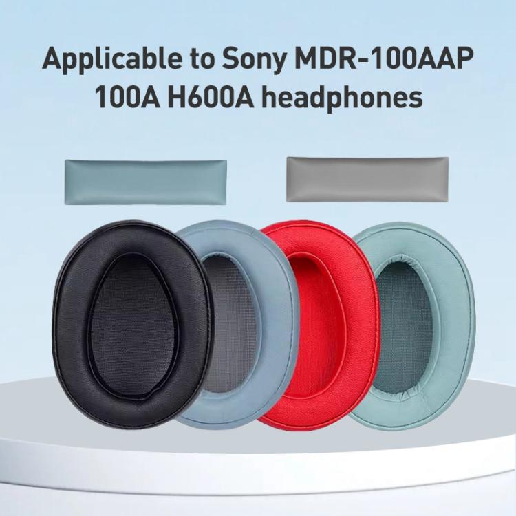 1 Pair Protein Leather Earphone Replacement Earpads Pads For Sony MDR-100A / MDR-100AAP / DR-H600A