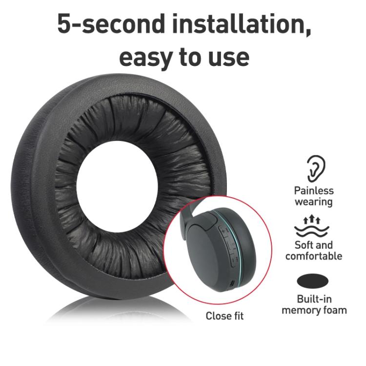 2pcs Protein Leather Earphone Replacement Earpads Pads For Sony WH-CH520