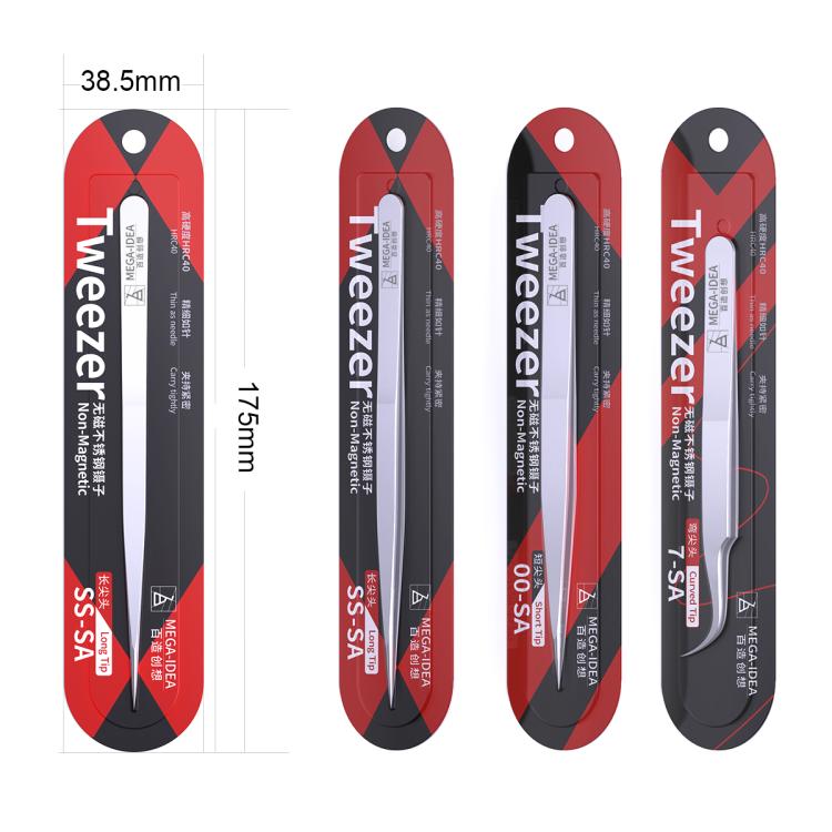 MEGA-IEDA High Hard Non-magnetic Stainless Steel Repair Tweezers