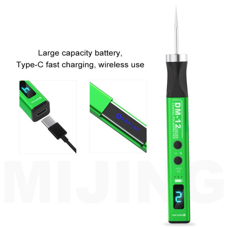 Mijing DM-12 Coaxial Polishing Pen with 7 Grinding Heads