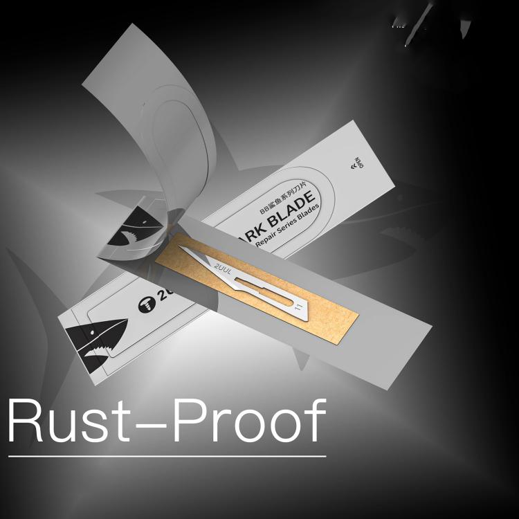 2uul 100 in 1 DA18 BB Shark Blade Series High-Carbon Steel No.11 Blade