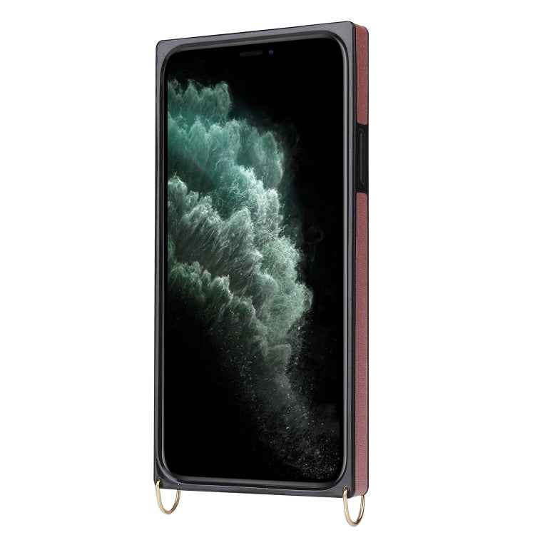 Wrist Strap PU+TPU Shockproof Protective Case with Crossbody Lanyard & Holder & Card Slot, For iPhone 11 Pro Max