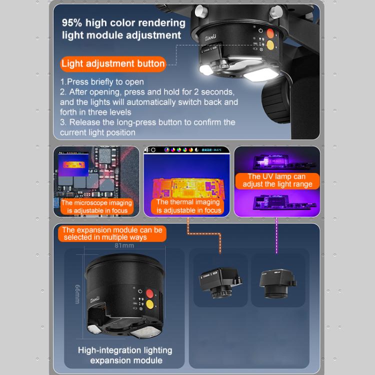 QianLi 6558 6.5X-58X Gorilla Trinocular Microscope