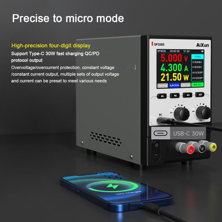 Aixun SP3005 Intelligent Interconnection CNC Programmable DC Power Supply