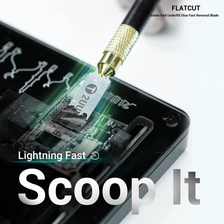 2uul 5 in 1 DA28 FlatCut Solder Pad Underfill Glue Fast Removal Blades