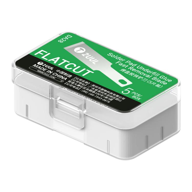 2uul 5 in 1 DA28 FlatCut Solder Pad Underfill Glue Fast Removal Blades