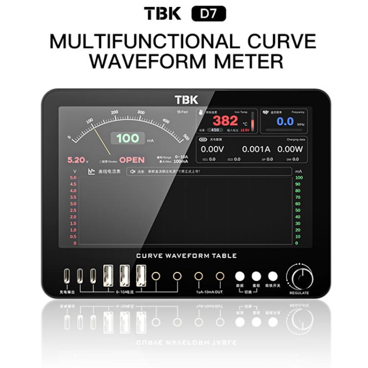 TBK D7 Multifunctional Curve Waveform Meter with Electric Soldering Iron Function