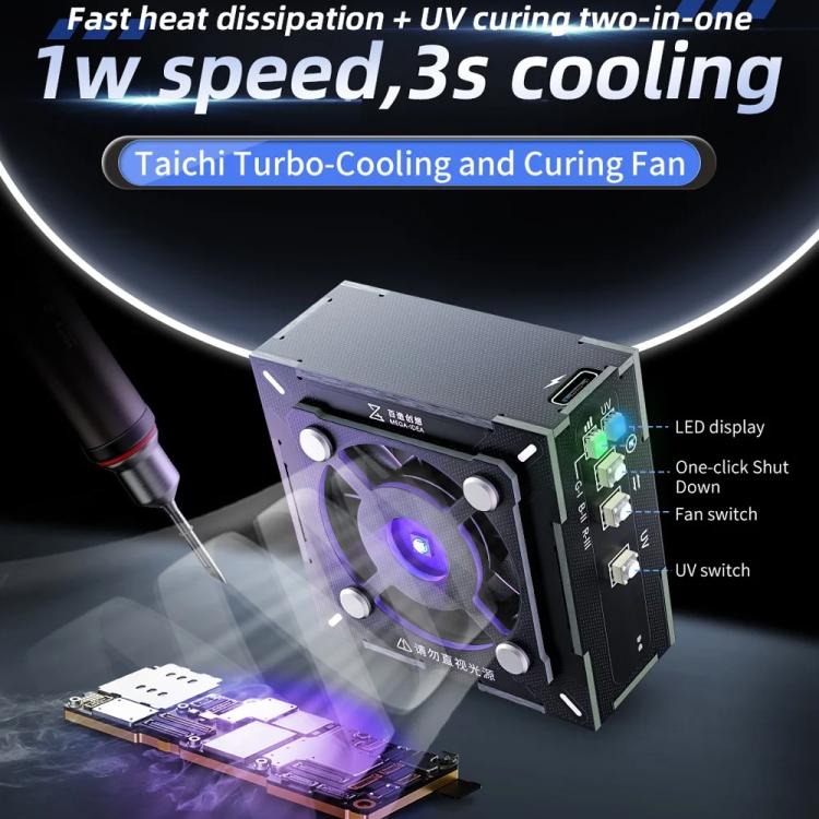 Mega-Idea 2 in 1 Three-speed Adjustment UV Curing Cooling Fan