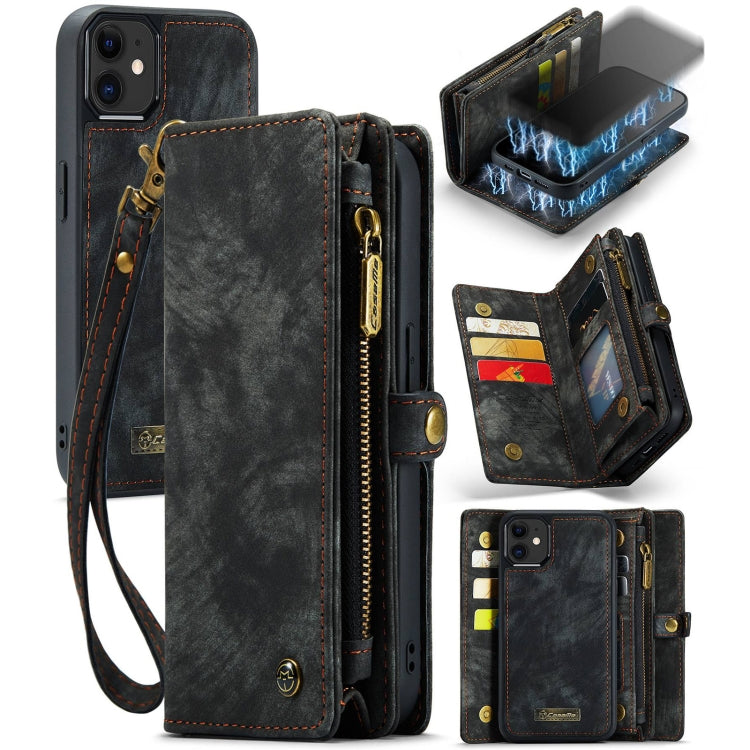 CaseMe-008 Detachable Multifunctional Horizontal Flip Leather Case with Card Slot & Holder & Zipper Wallet & Photo Frame, For iPhone 12 mini, For iPhone 12 / 12 Pro, For iPhone 12 Pro Max