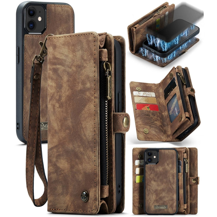 CaseMe-008 Detachable Multifunctional Horizontal Flip Leather Case with Card Slot & Holder & Zipper Wallet & Photo Frame, For iPhone 12 mini, For iPhone 12 / 12 Pro, For iPhone 12 Pro Max