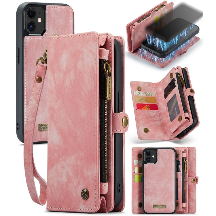 CaseMe-008 Detachable Multifunctional Horizontal Flip Leather Case with Card Slot & Holder & Zipper Wallet & Photo Frame, For iPhone 12 mini, For iPhone 12 / 12 Pro, For iPhone 12 Pro Max