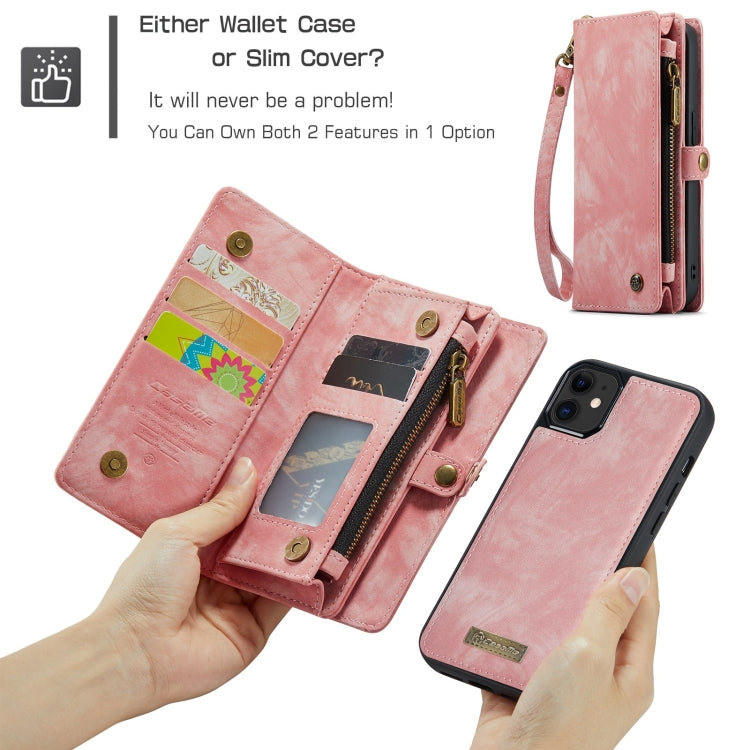 CaseMe-008 Detachable Multifunctional Horizontal Flip Leather Case with Card Slot & Holder & Zipper Wallet & Photo Frame, For iPhone 12 mini, For iPhone 12 / 12 Pro, For iPhone 12 Pro Max