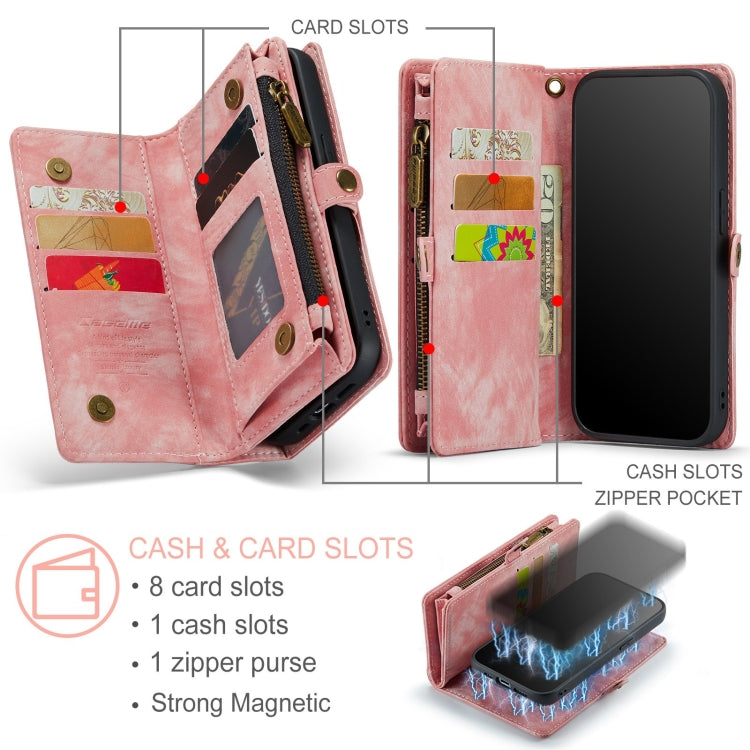 CaseMe-008 Detachable Multifunctional Horizontal Flip Leather Case with Card Slot & Holder & Zipper Wallet & Photo Frame, For iPhone 12 mini, For iPhone 12 / 12 Pro, For iPhone 12 Pro Max