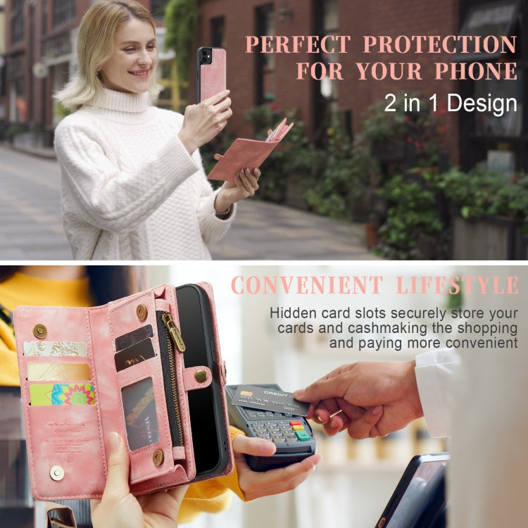 CaseMe-008 Detachable Multifunctional Horizontal Flip Leather Case with Card Slot & Holder & Zipper Wallet & Photo Frame, For iPhone 12 mini, For iPhone 12 / 12 Pro, For iPhone 12 Pro Max