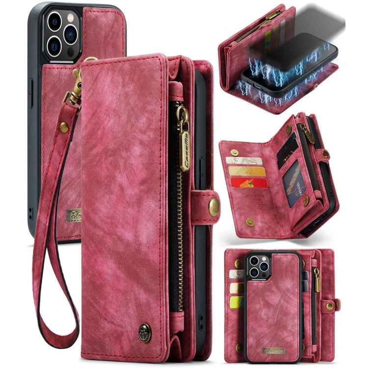 CaseMe-008 Detachable Multifunctional Horizontal Flip Leather Case with Card Slot & Holder & Zipper Wallet & Photo Frame, For iPhone 12 mini, For iPhone 12 / 12 Pro, For iPhone 12 Pro Max