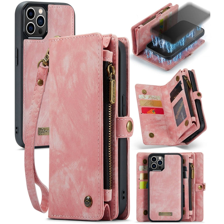 CaseMe-008 Detachable Multifunctional Horizontal Flip Leather Case with Card Slot & Holder & Zipper Wallet & Photo Frame, For iPhone 12 mini, For iPhone 12 / 12 Pro, For iPhone 12 Pro Max