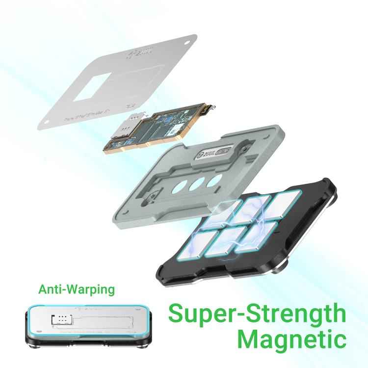 2UUL BH13 Midreball Base Logic Board BGA Reballing Platform Set for iPhone 12-16 Pro Max