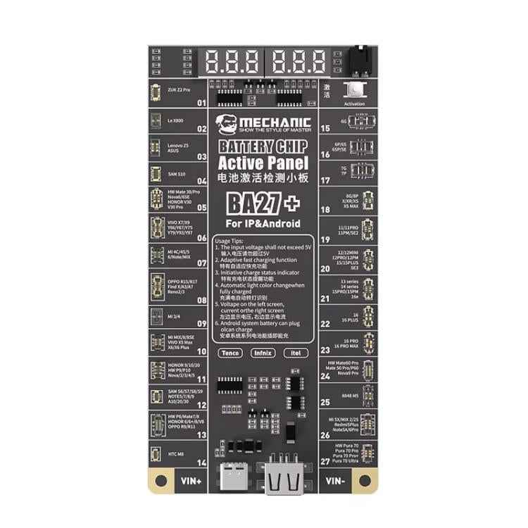 Mechanic BA27+ 4.2V Low Voltage Output Battery Chip Activation Board for iPhone 8-16 Pro Max / Most Android