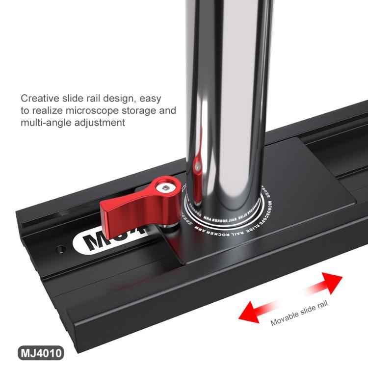 Mijing MJ4010 32mm 360 Universal Metal Swing Arm Liftable Fixed Stand with Slide Rails