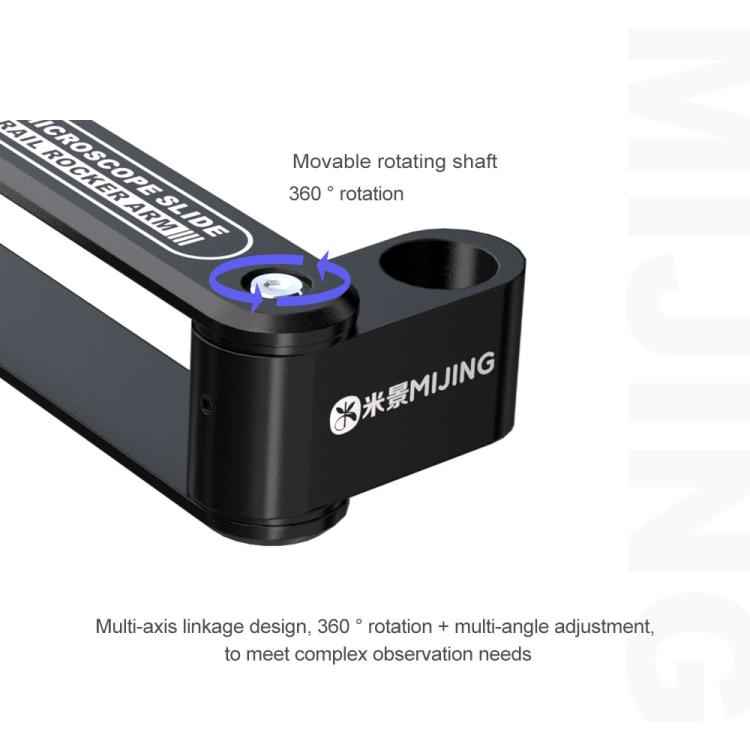 Mijing MJ4010 32mm 360 Universal Metal Swing Arm Liftable Fixed Stand with Slide Rails