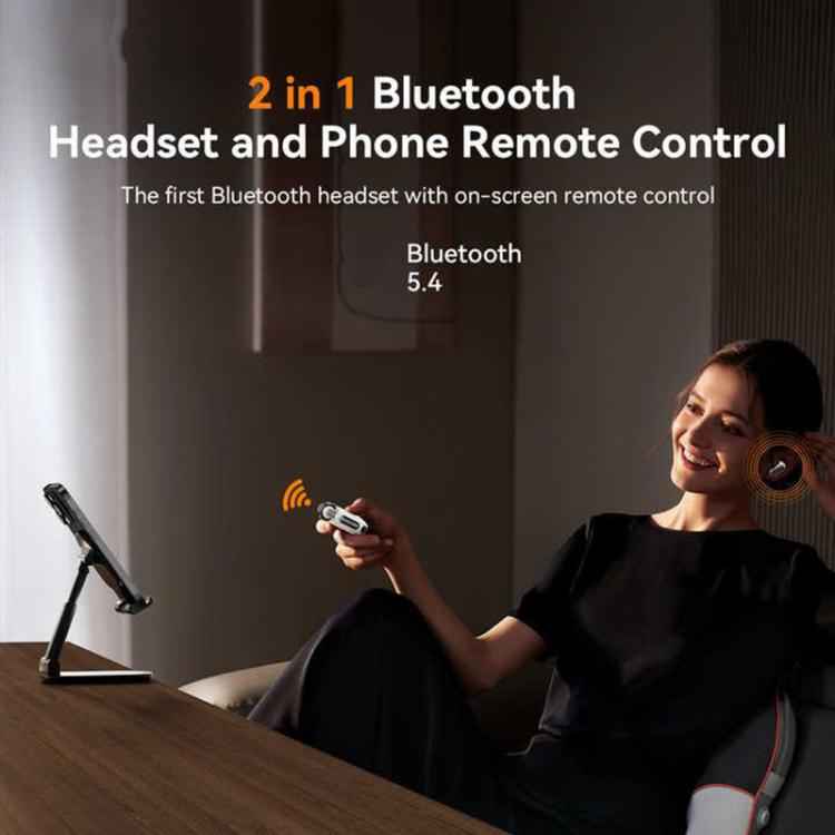 Q12 Semi-in-ear Bluetooth 5.4 Earphones Mobile Phone Remote Control Take Photos Watch Videos