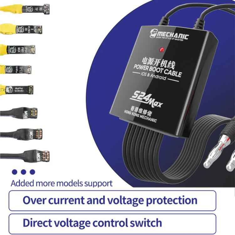 Mechanic S24 Max Boot Control Power Supply Test Cable for iPhone 5S to 16 Pro Max / Android