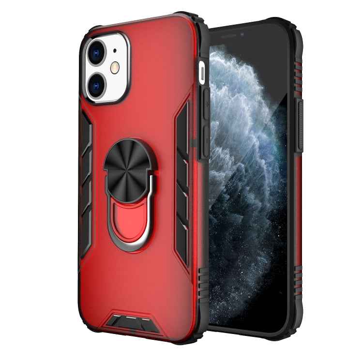 Magnetic Frosted PC + Matte TPU Shockproof Case with Ring Holder, For iPhone 12 Pro Max, For iPhone 12 / 12 Pro, For iPhone 12 mini