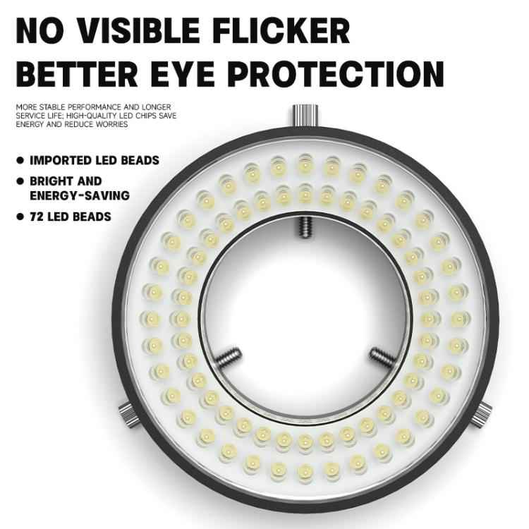 Luowei LS03 High Lumen 72LED Microscope Ring Light Source