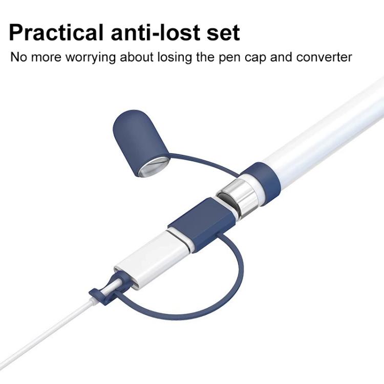 XDcase 4 in 1 Anti-lost Silicone Protective Cover Set, For Apple Pencil 1