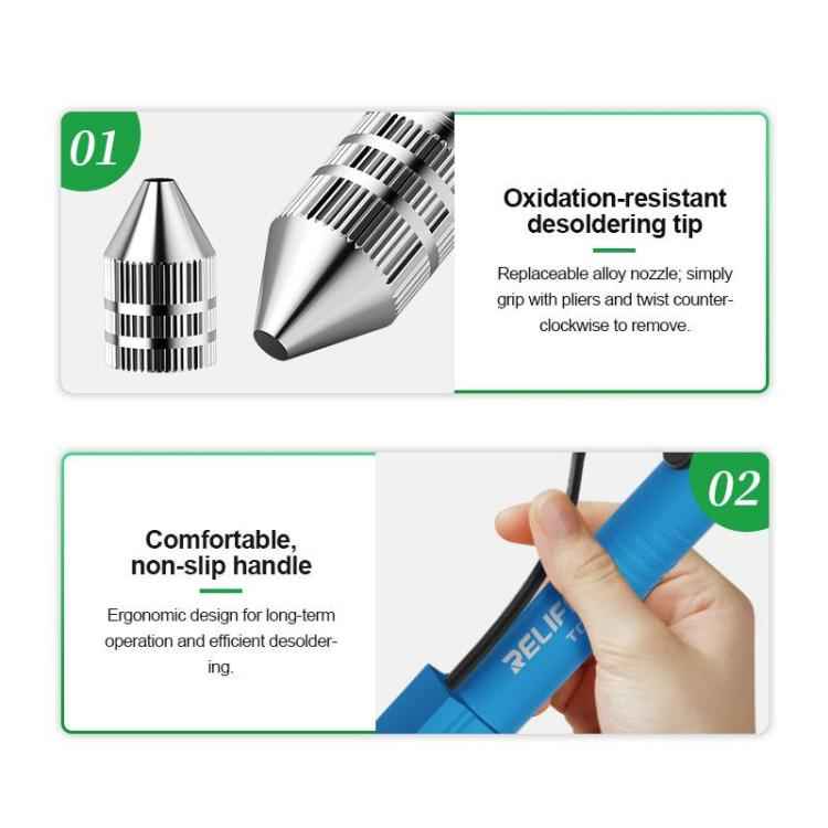 RELIFE TO5 30W Rapid Heating and Strong Suction Electric Desoldering Gun