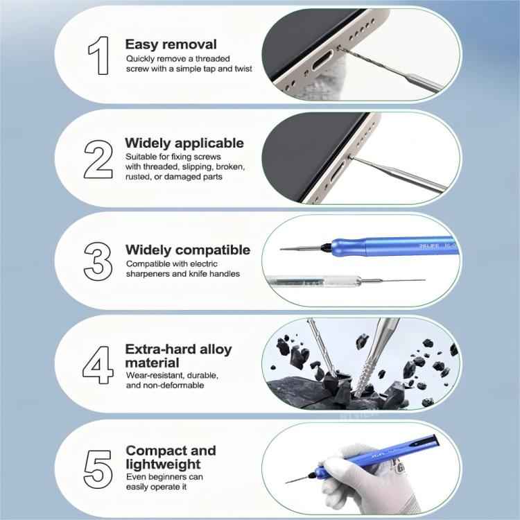 RELIFE TX1 Alloy Sliding Thread Screw Drill Bit Set