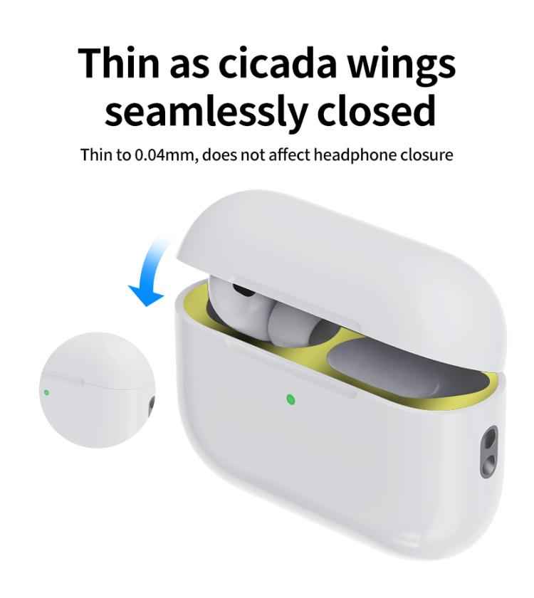 Wireless Earphone Protective Case Metal Sticker