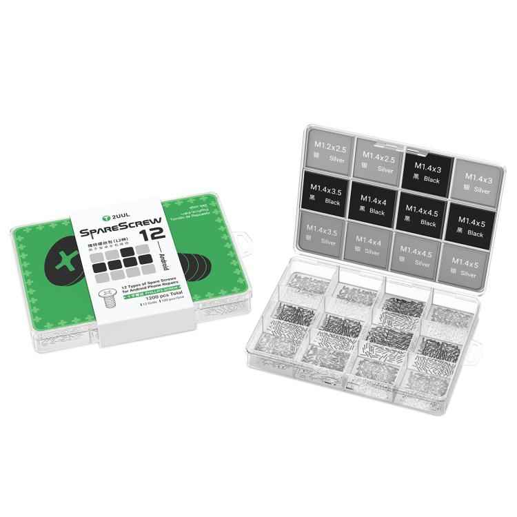 2UUL SC12 SpareScrew12 Phillips Screws Set for Most Android Phones Repair (1200pcs/Set )