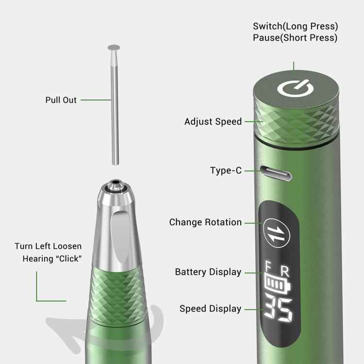 2UUL DA85 CVT Pro Coreless Motor Grinder with 10pcs DA82 Grinding Heads