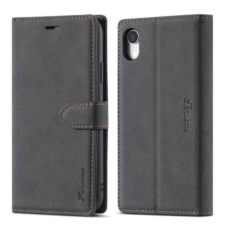 Forwenw F1 Series Matte Strong Magnetism Horizontal Flip Leather Case with Holder & Card Slots & Wallet & Photo Frame, For iPhone XR
