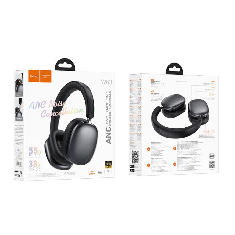 hoco W63 Triunfo ANC Noise Reduction Over-Ear Bluetooth Earphone