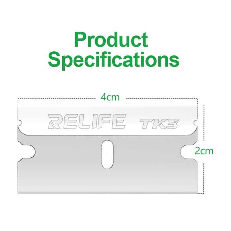 RELIFE TK3 100pcs/Set Phone Repair Blades for Screen / Adhesive Removal