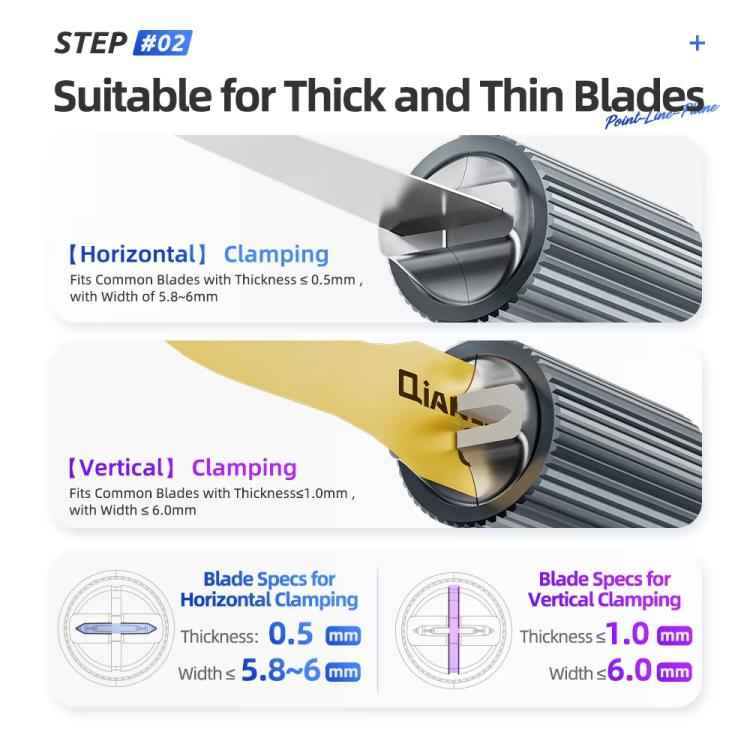 Qianli Dot Line Flatness Non-Slip Wear-Resistant Double-Ended Extra Stable Knife Handle