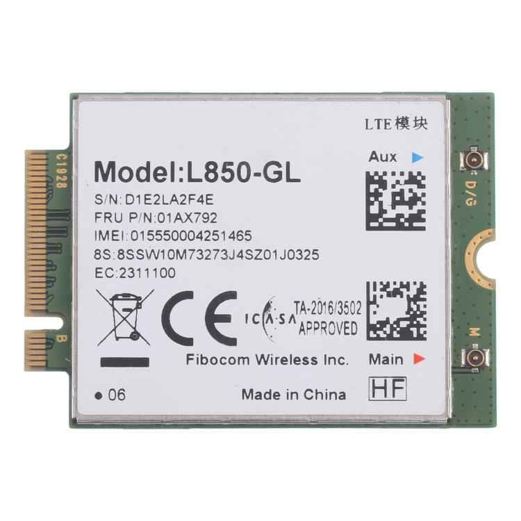 L850-GL 4G Wireless Module For Lenovo Thinkpad X380 X390 L480 T480 T580 T14 X1C 01AX792, L850-GL 4G