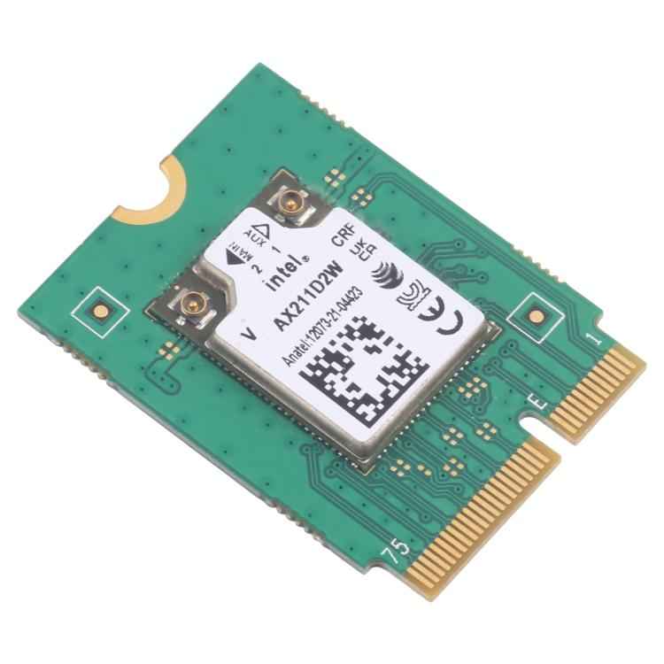 WiFi 6E Intel AX211D2W M.2 Dual Band WiFi Bluetooth Wireless Card, AX211D2W