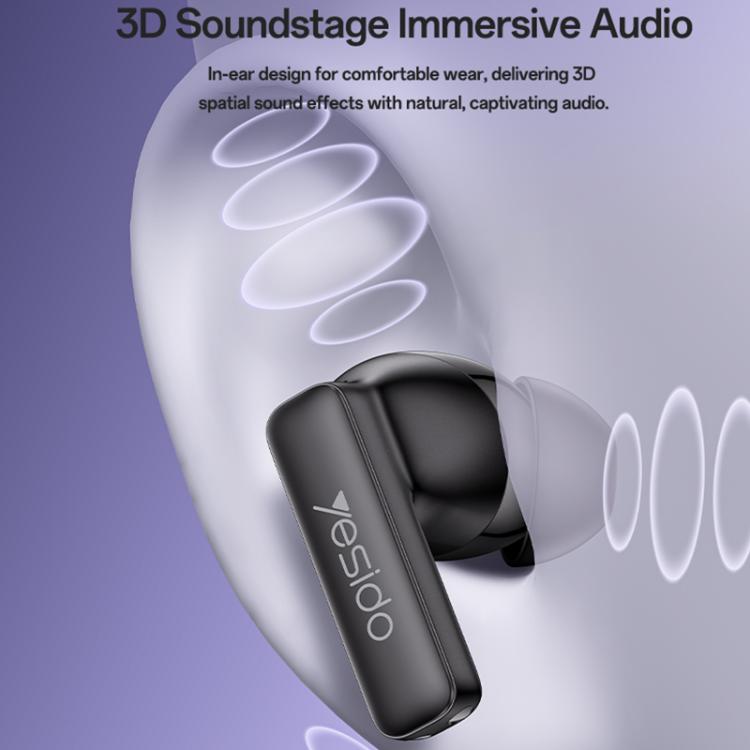 Yesido TWS40 Quad-Microphone ANC+ENC Noise Reduction TWS Bluetooth Earphone, TWS40