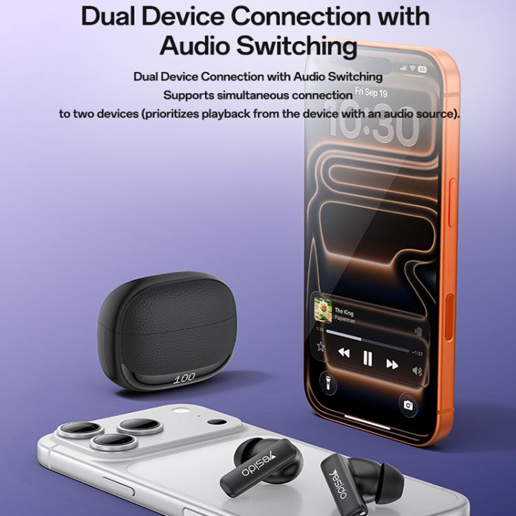 Yesido TWS40 Quad-Microphone ANC+ENC Noise Reduction TWS Bluetooth Earphone, TWS40