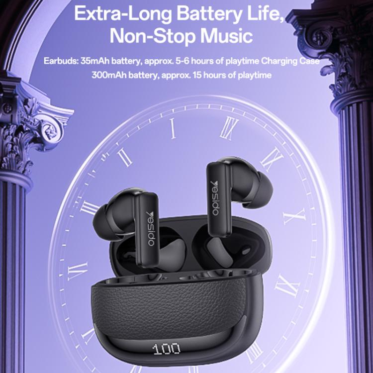 Yesido TWS40 Quad-Microphone ANC+ENC Noise Reduction TWS Bluetooth Earphone, TWS40