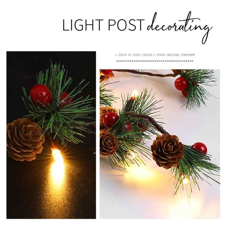 Christmas Pine Needles Colorful Light String Lamp Length: 2m