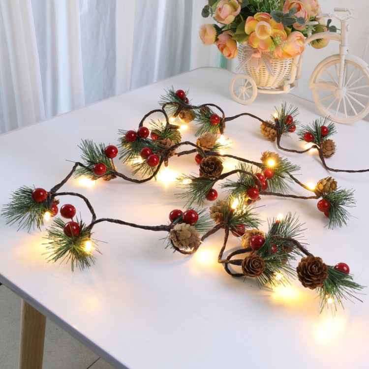 Christmas Pine Needles Colorful Light String Lamp Length: 2m