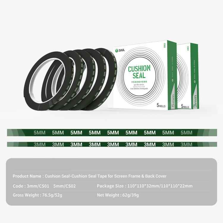 2UUL 5 in 1 Cushion Seal Tape, CS01 / 3mm, CS02 / 5mm