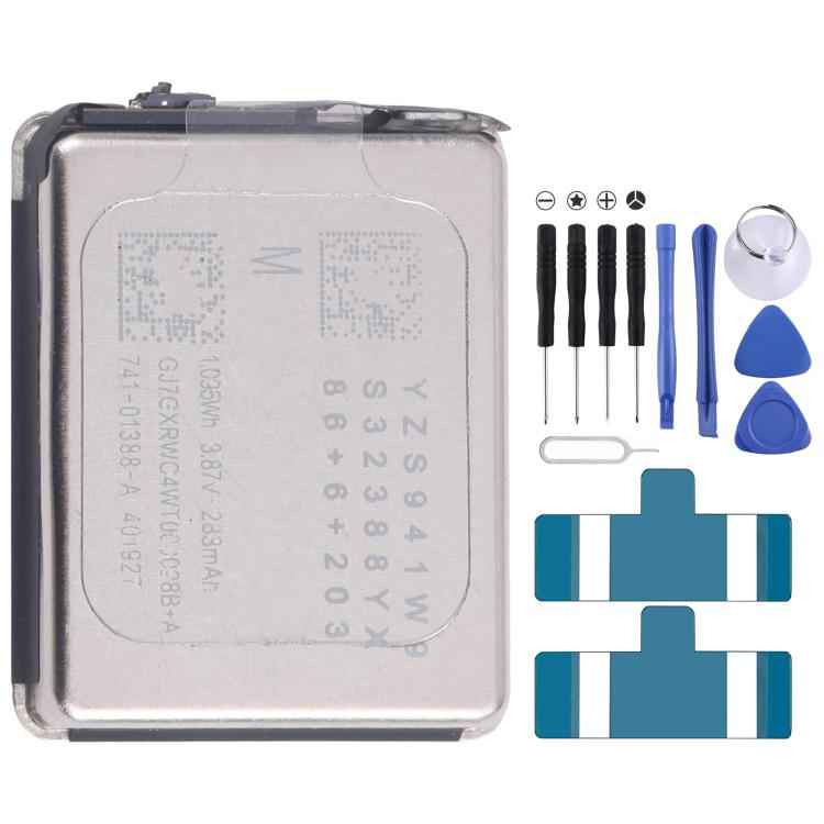 Battery with Original Flex Cable, For Apple Watch Series 9 41mm A2954 282mAh, For Apple Watch Ultra 1 49mm A2749 542mAh, For Apple Watch Series 8 41mm A2810 282mAh, For Apple Watch Series 7 41mm A2663 284mAh, For Apple Watch Series 6 40mm A2345 265.9mAh