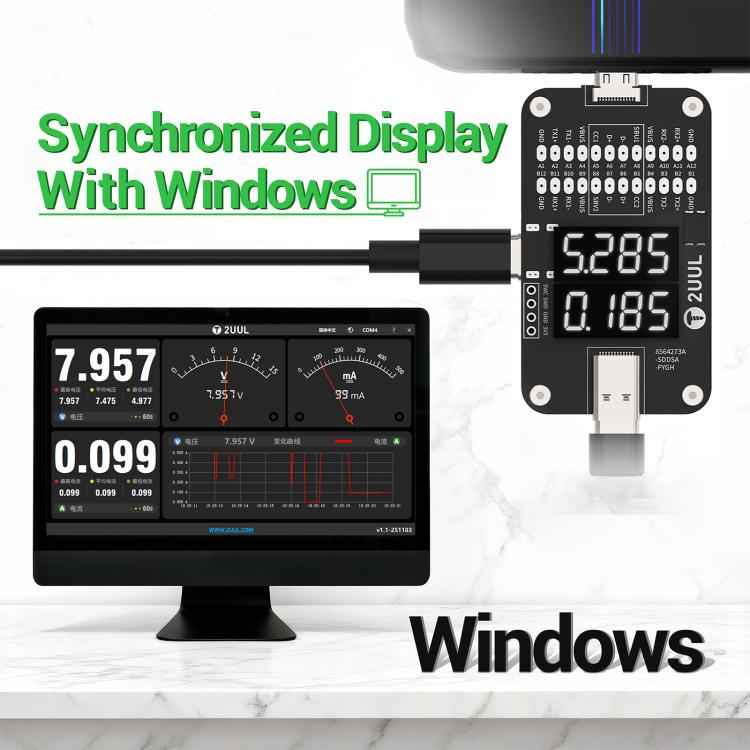 2UUL PW32 Type-C Port Comprehensive Diagnostic Tester with Real-Time Charging Detection, 2UUL PW32