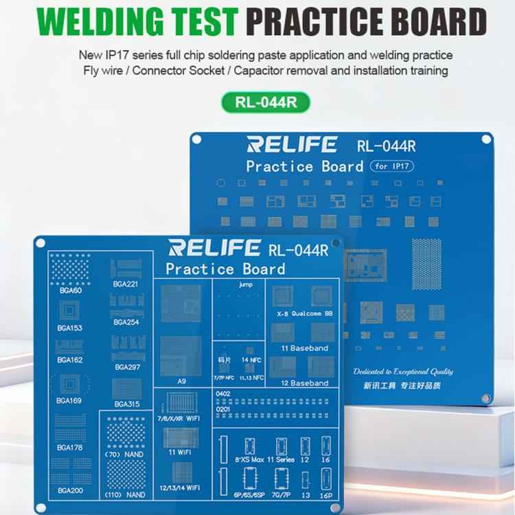 RELIFE RL-044R BGA Chip Connector Socket Welding Test Pract CE Board Compatible with iPhone 17 Series, RELIFE RL-044R